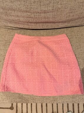 SHEIN Pink Textured Mini Skirt